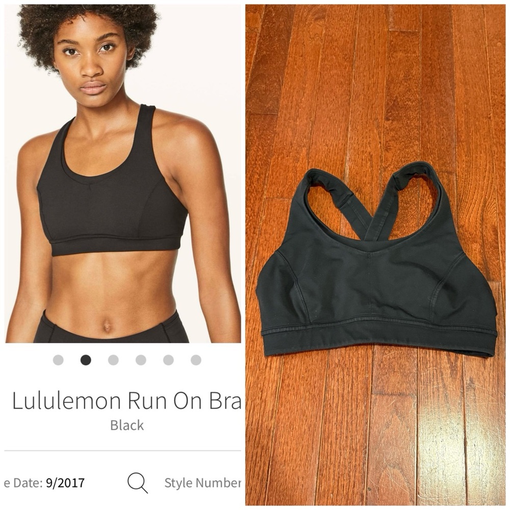 lululemon athletica Run On front pocket sports bra - size 4